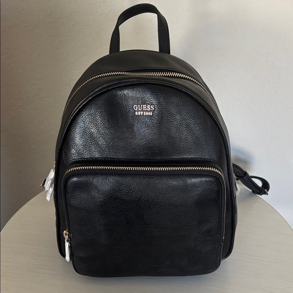 ?ON SALE! Guess Rylan Medium Black Faux-leather collegiate/travel Backpack. NWT main image 13